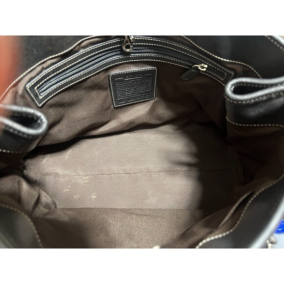 Coach Leather Tote w/ Crossbody Strap Vintage - Picture 9 of 12